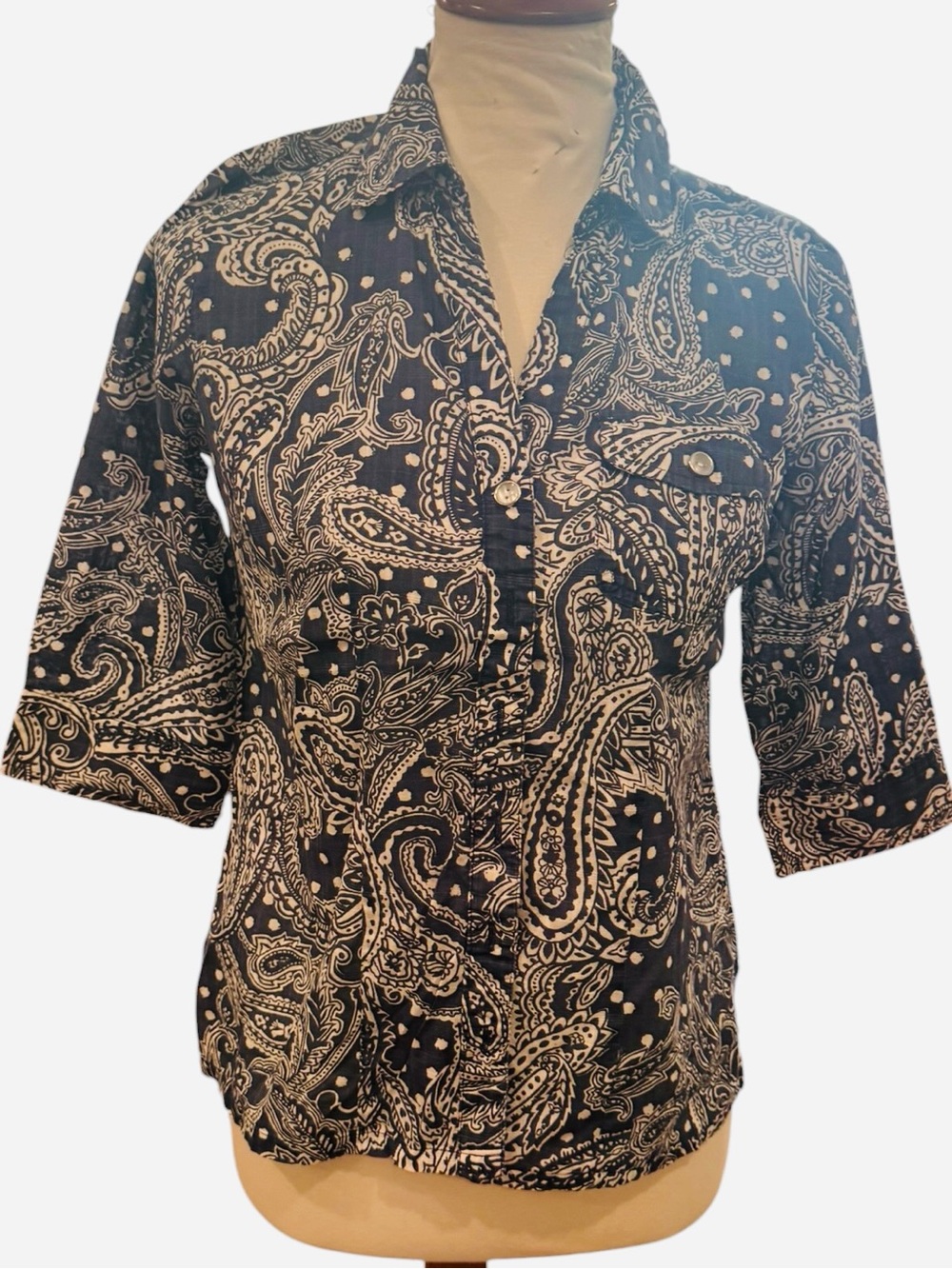 Karen Scott paisley Button-Down Shirt
